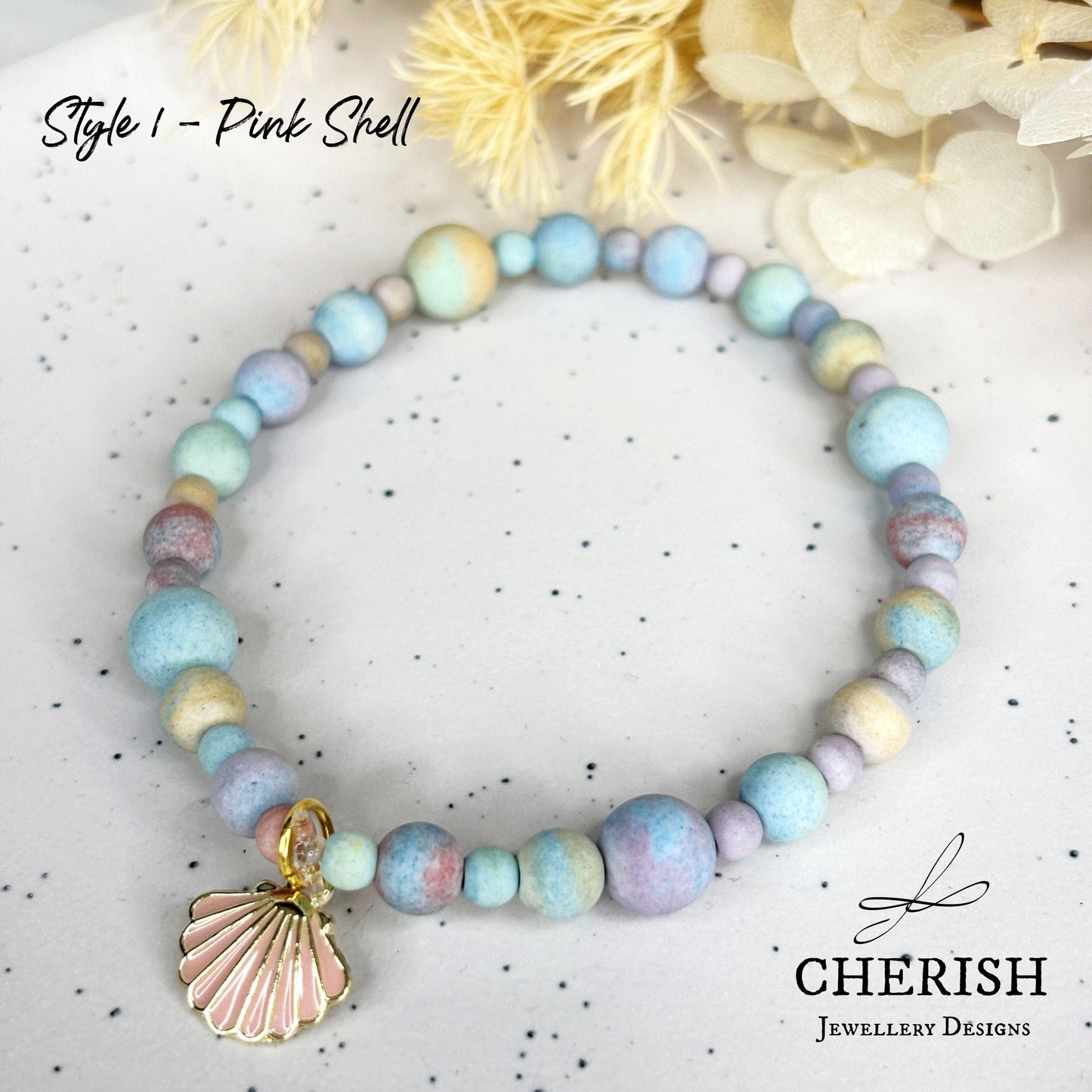 Anastasia - Enamel Shell Bracelet