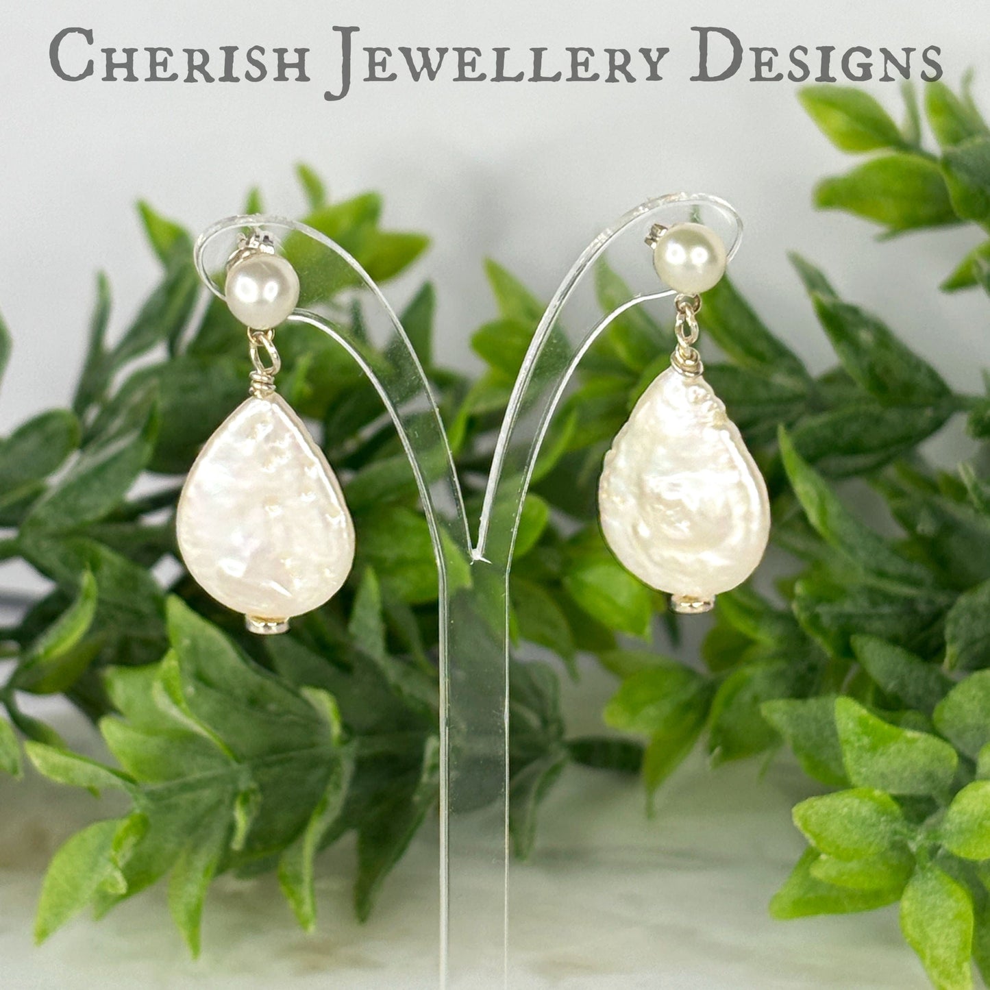 Ava Teardrop Pearl Earrings