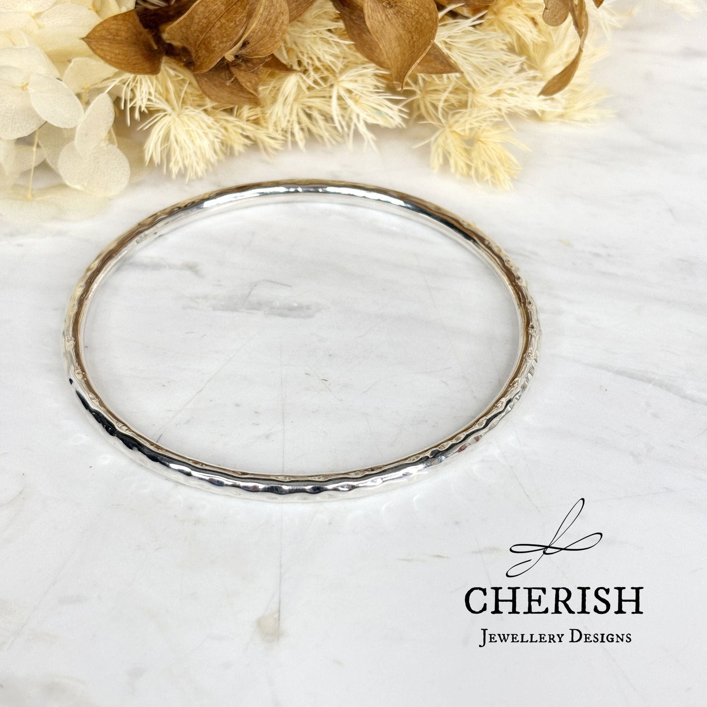 Hammered Bangle - large size