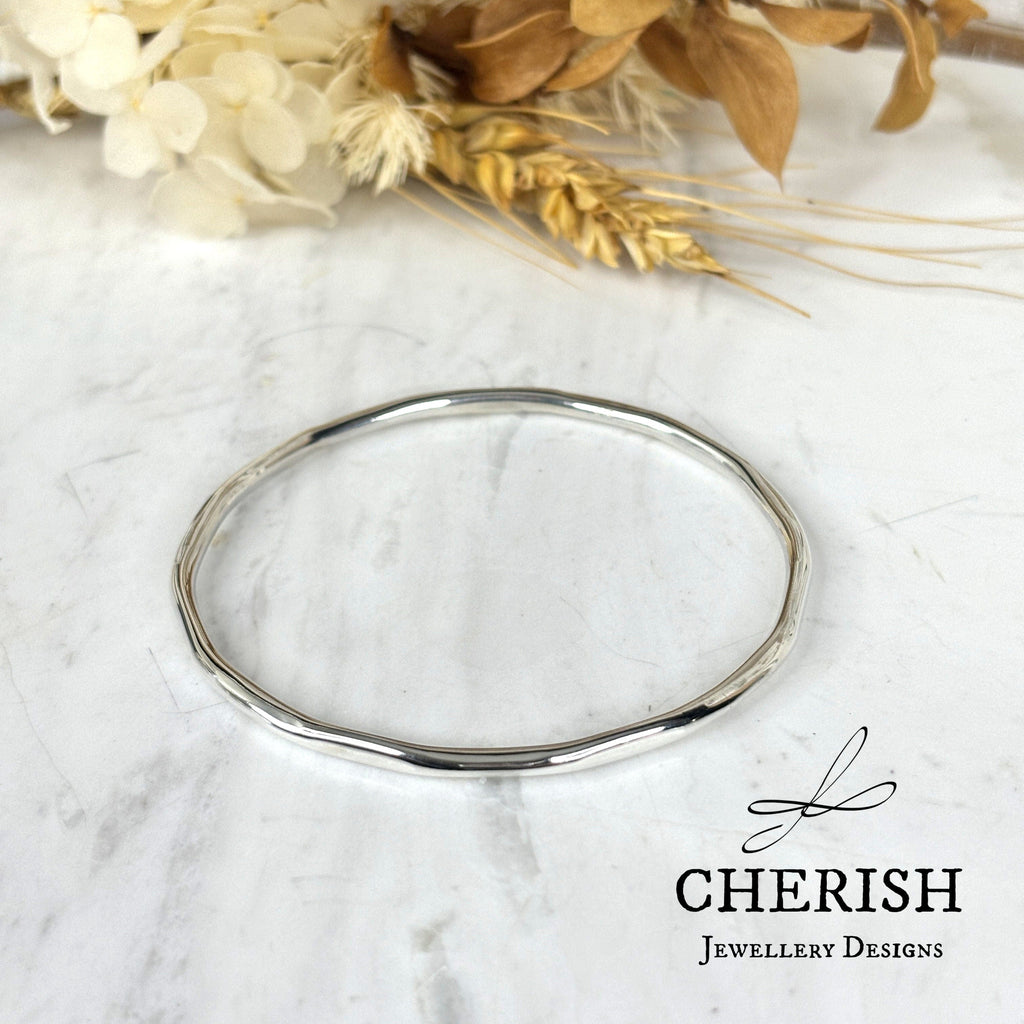 3mm Faceted Round Bangle