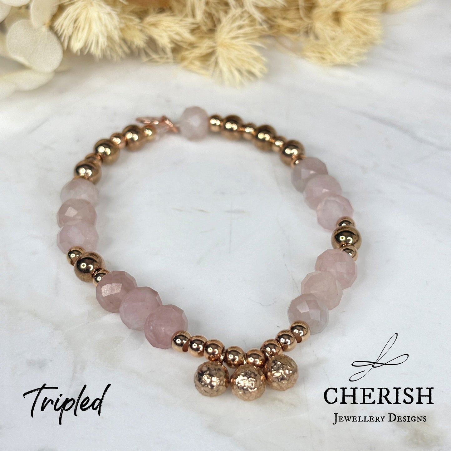 Gemma Gemstone Bracelets - Rose Quartz
