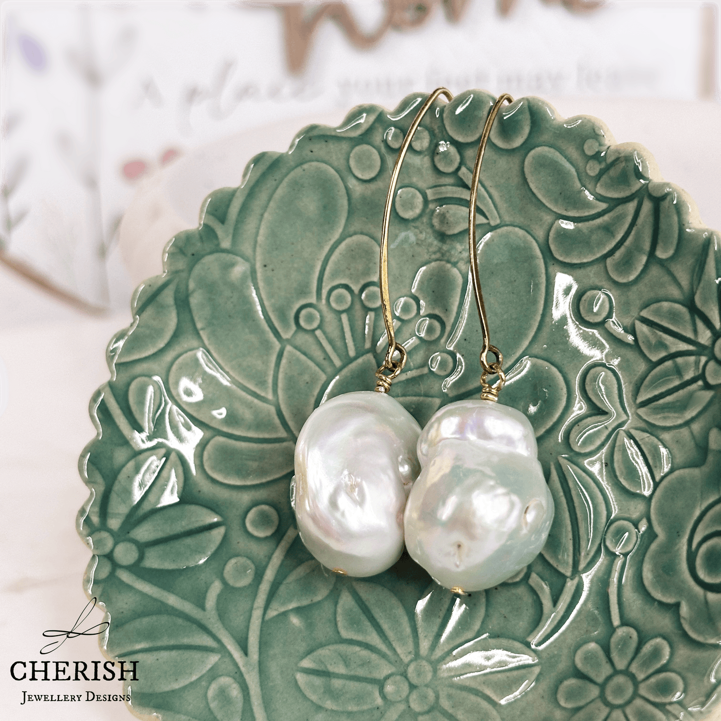Isabella Baroque Pearl Marquise Earrings