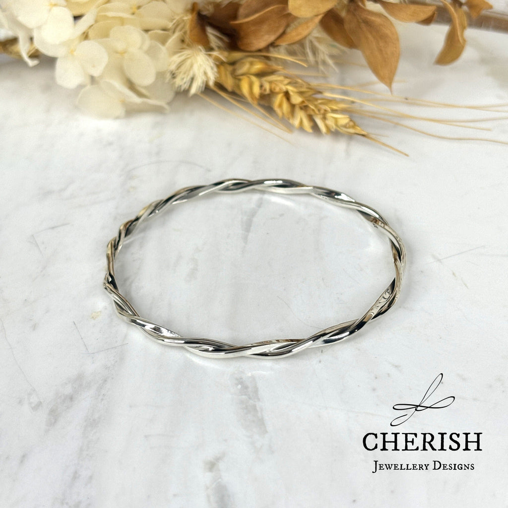 4mm Double Weave Cable Bangle