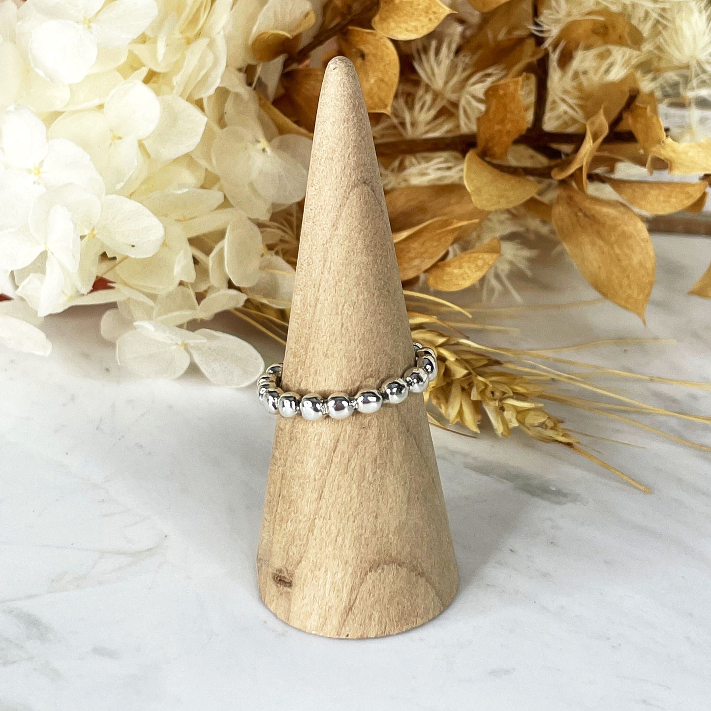 Sterling Silver Tiny Ball Ring