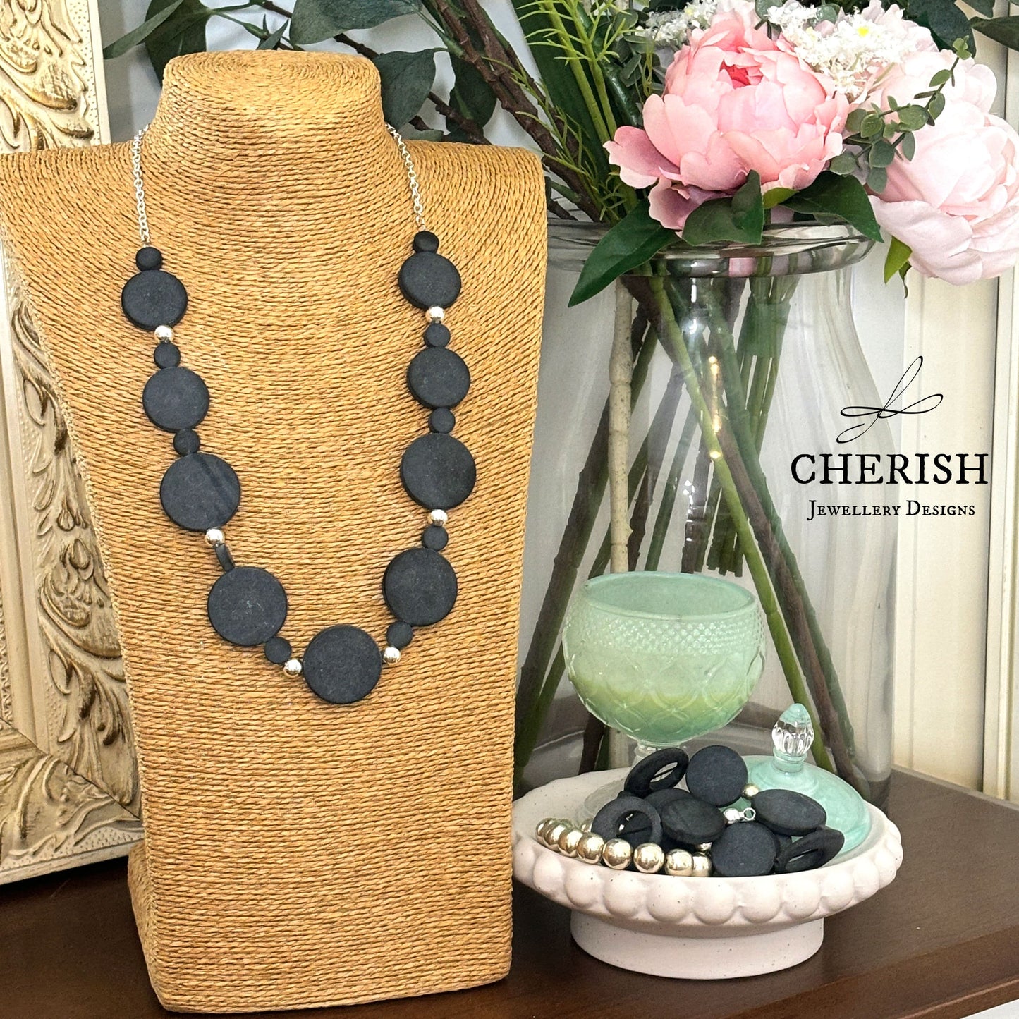 Zuri Matt Black Onyx Necklace