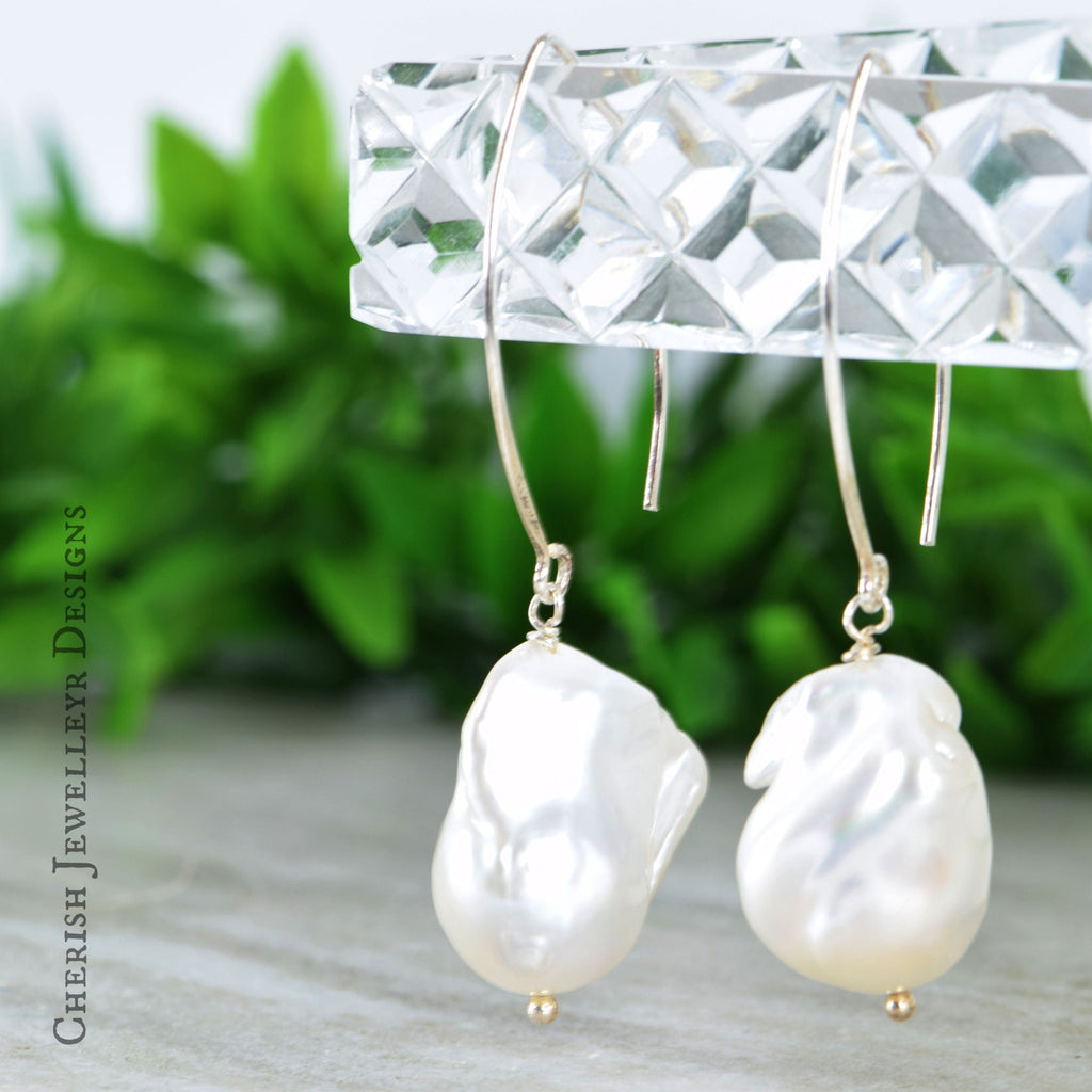 Isabella Baroque Pearl Marquise Earrings