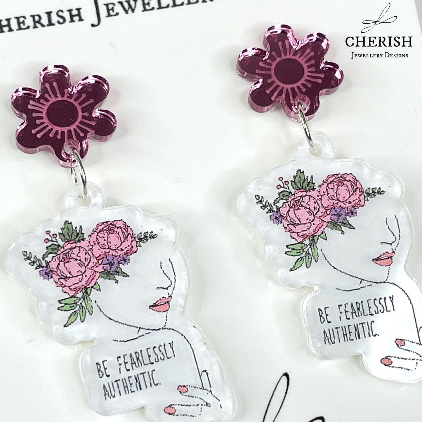 " Be Fearlessly Authentic" Earrings