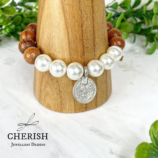 Alara Timber and Pearl Bracelet Medium