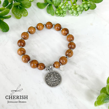 Alara Timber and Silver Bracelet