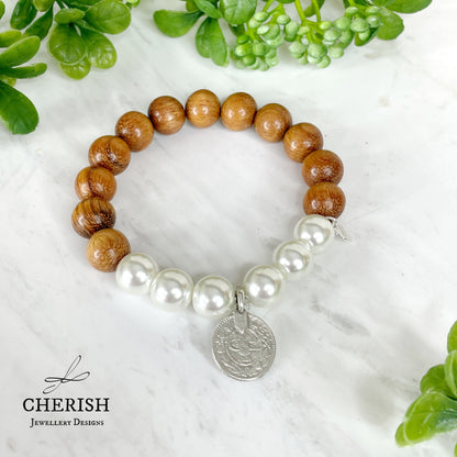 Alara Timber and Pearl Bracelet Medium