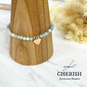 Amazonite Heart Bracelet