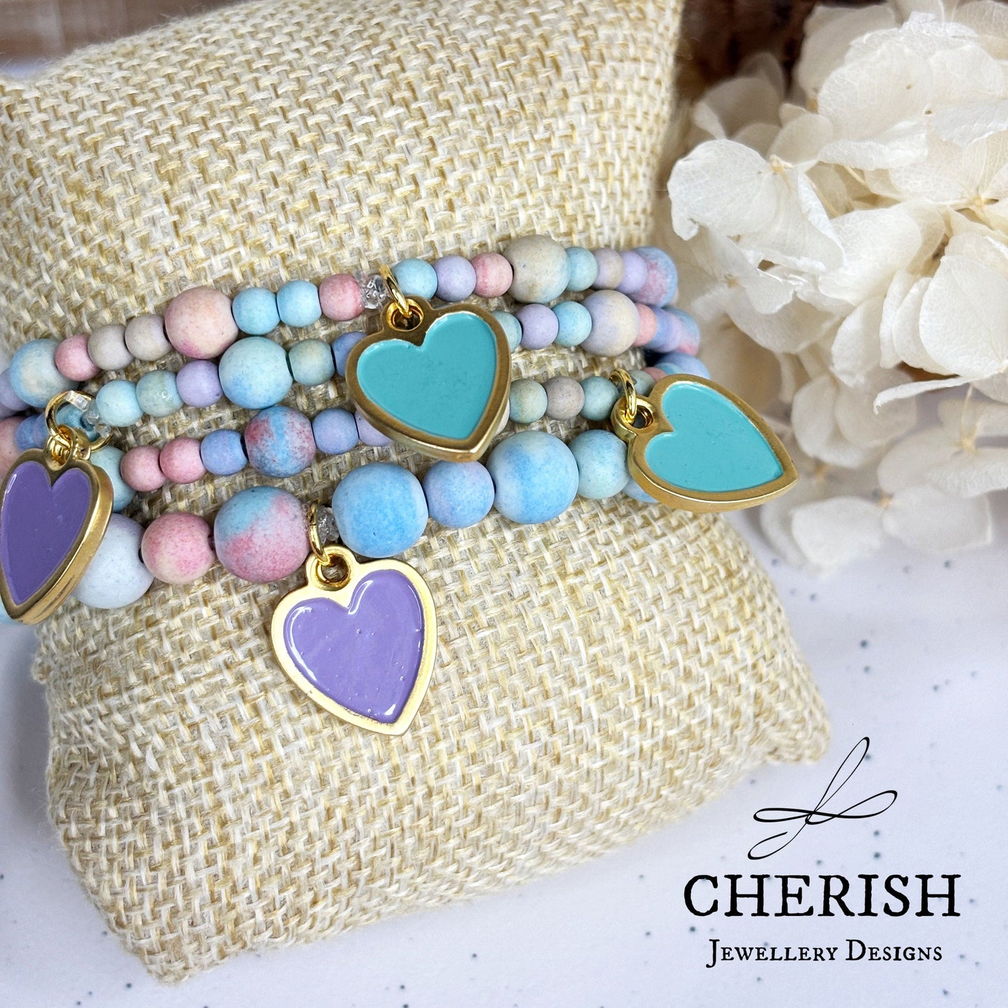 Anastasia - Enamel Heart Bracelet