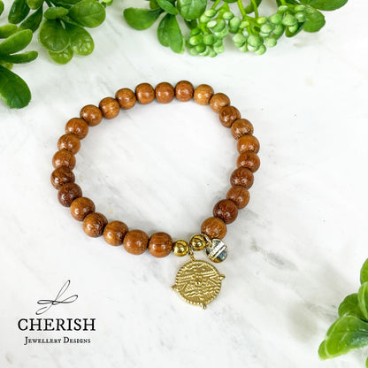 Aylin Timber Gold Coin Bracelet
