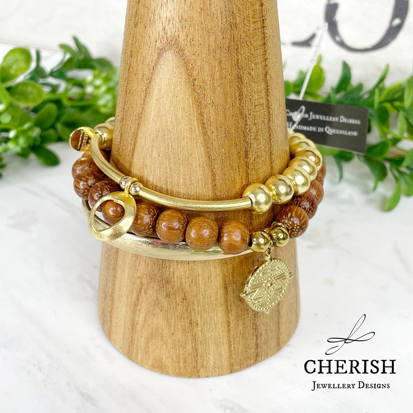 Aylin Timber Gold Coin Bracelet