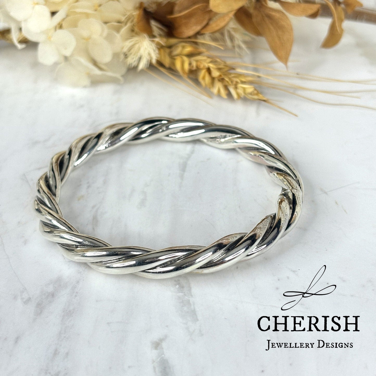 8mm Twisted Rope Bangle