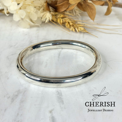 9mm Oval Tube Bangle