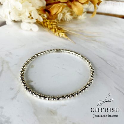 Sterling Silver Tiny Ball Bangle