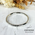 6mm Hammered Round Bangle