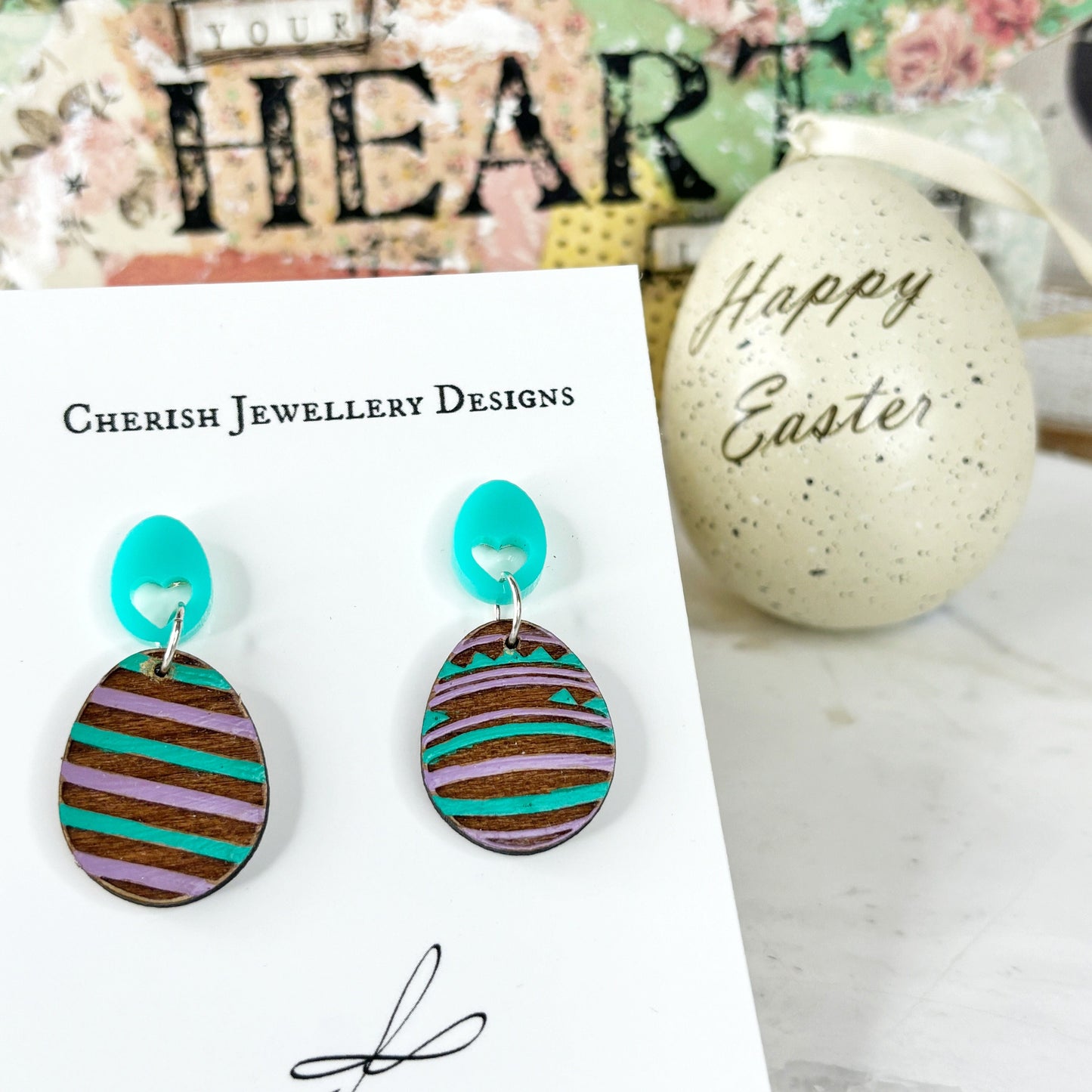 Easter Egg Dangles - Green Tones