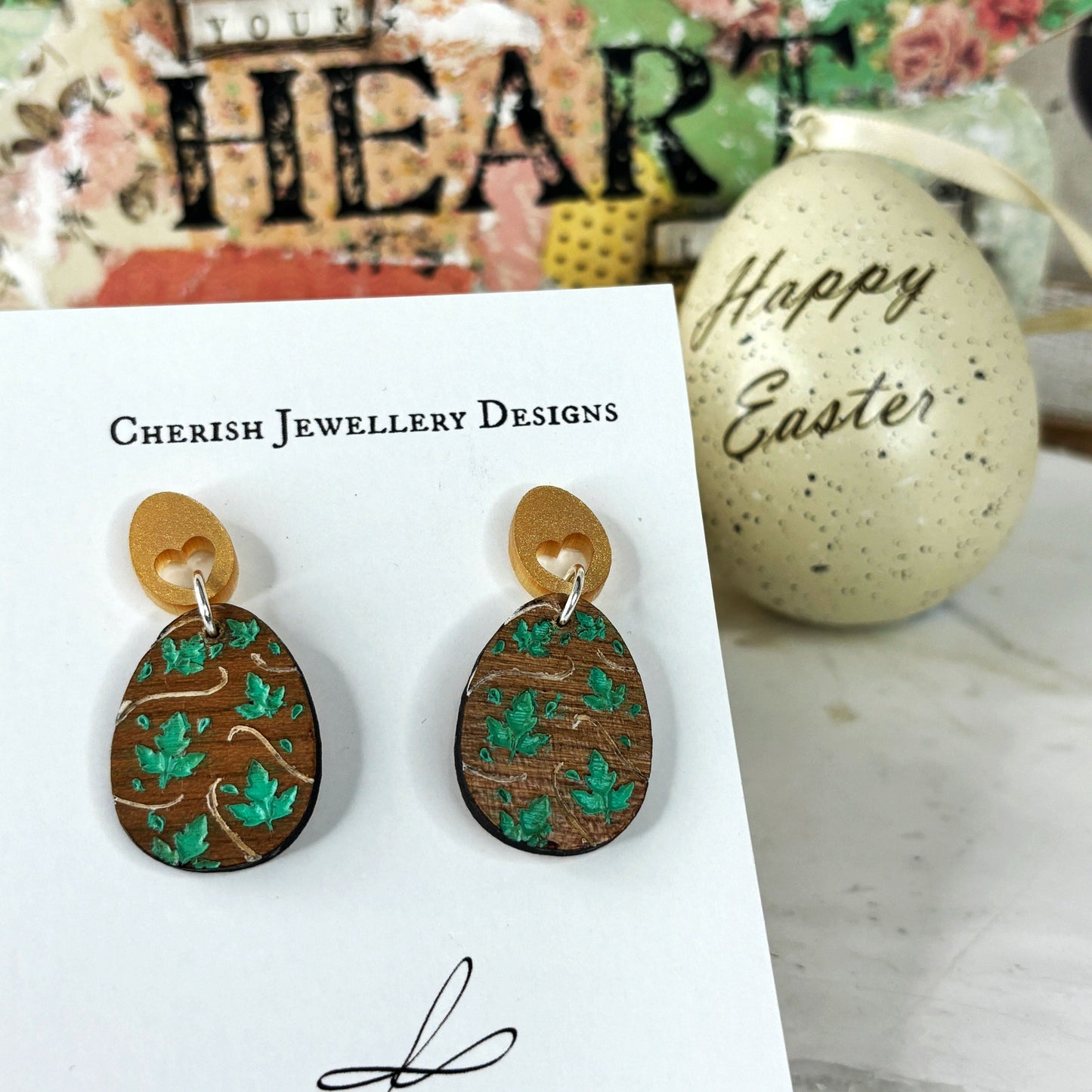Easter Egg Dangles - Green Tones