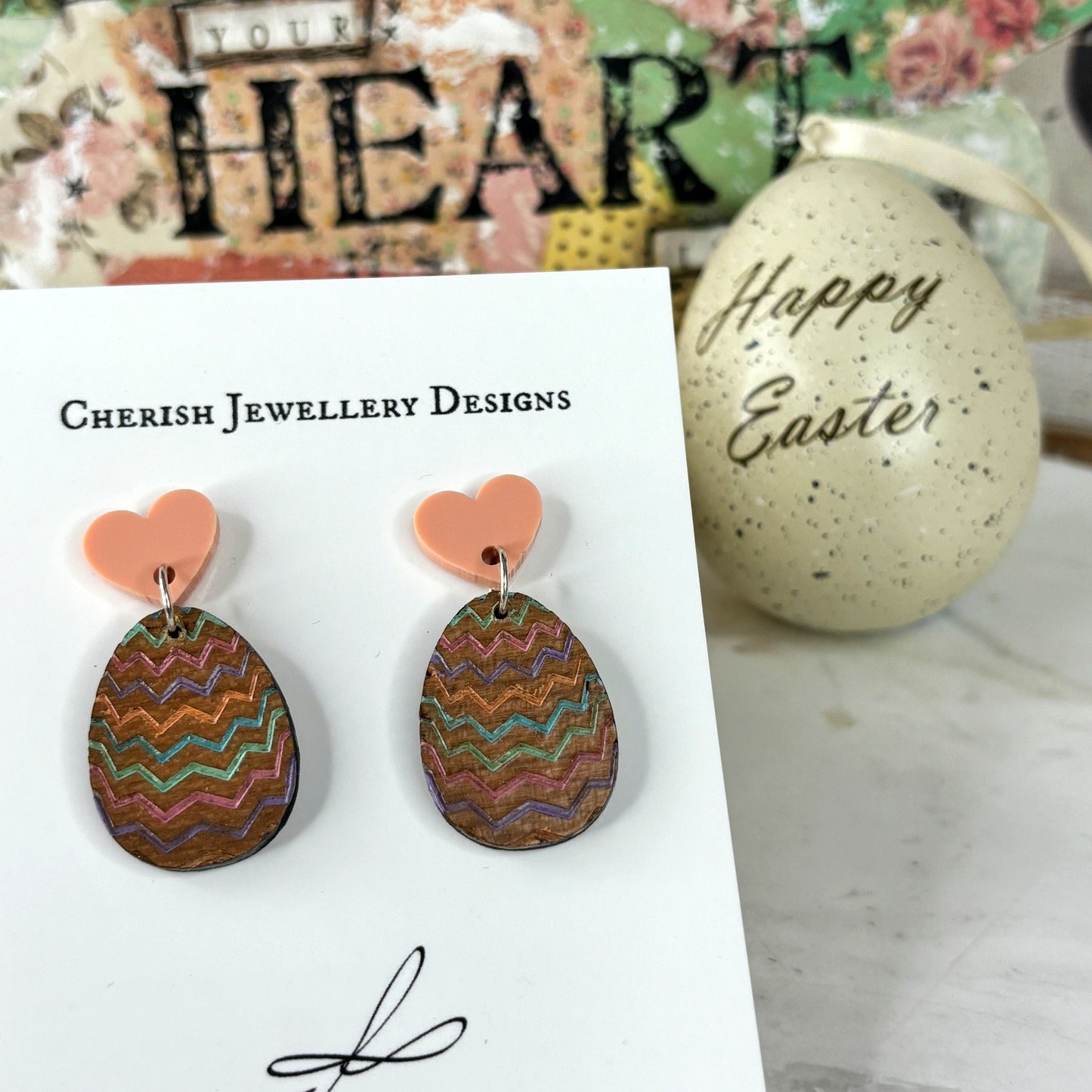 Easter Egg Dangles - Pink Tones