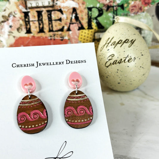Easter Egg Dangles - Pink Tones