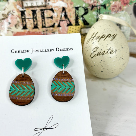 Easter Egg Dangles - Green Tones
