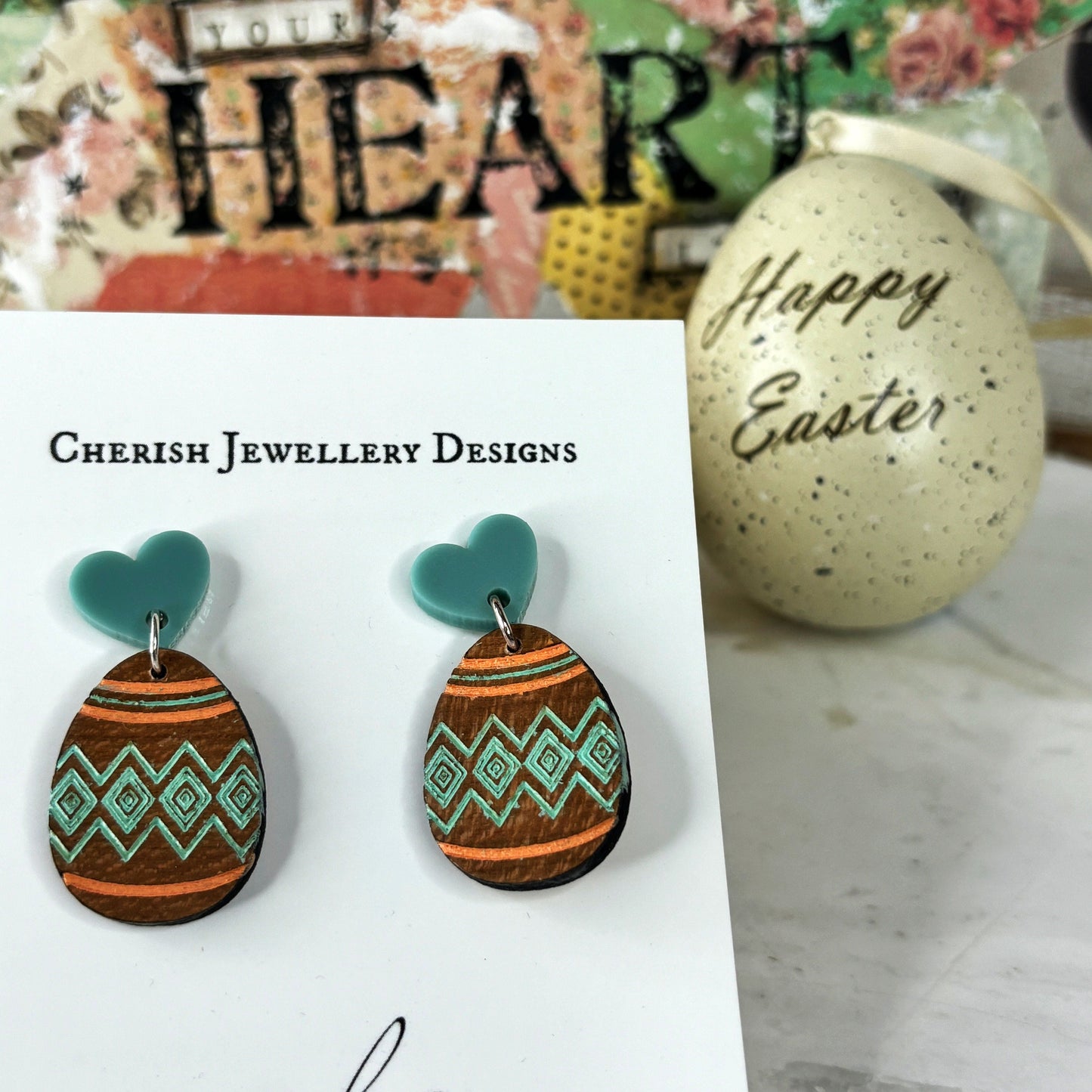 Easter Egg Dangles - Green Tones