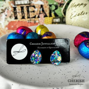 Glitter Easter Egg Studs
