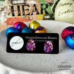 Glitter Easter Egg Studs