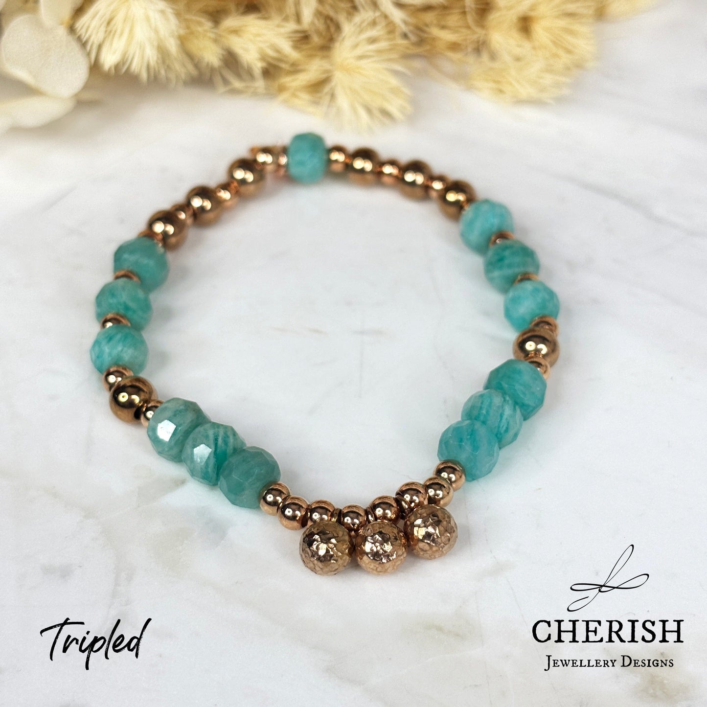 Gemma Gemstone Bracelets - Amazonite