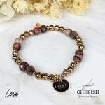 Gemma Gemstone Bracelets - Rhodonite