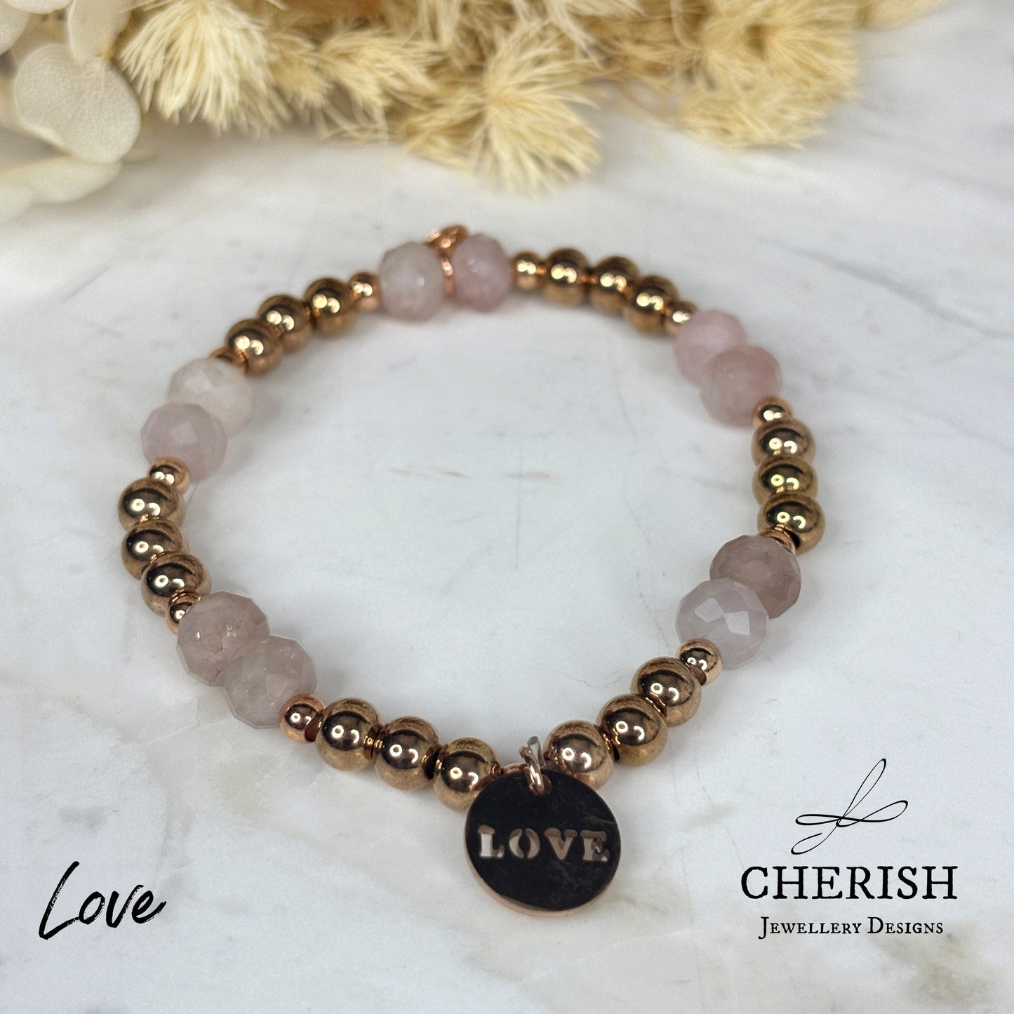 Gemma Gemstone Bracelets - Rose Quartz