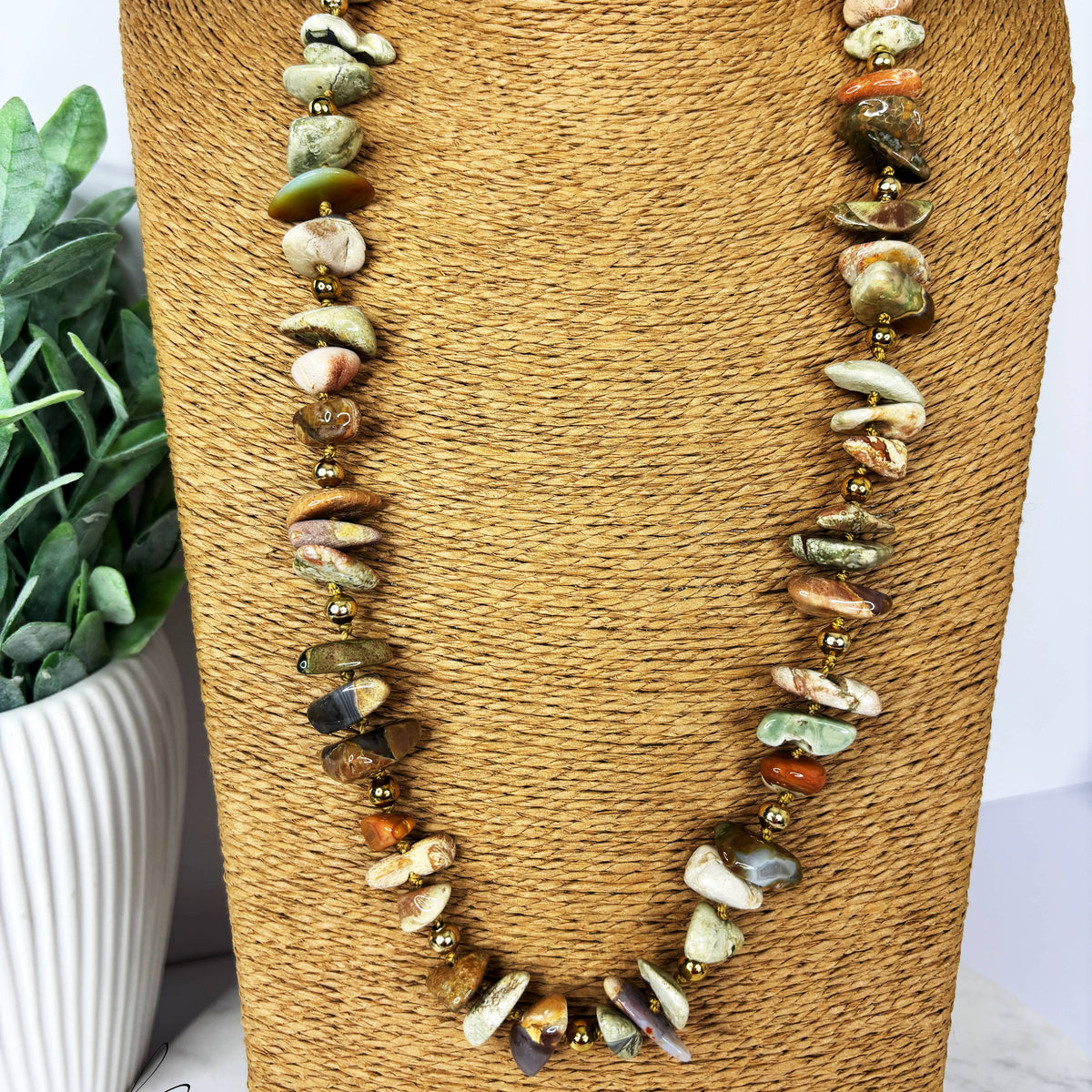 Golden Forest chip Necklace