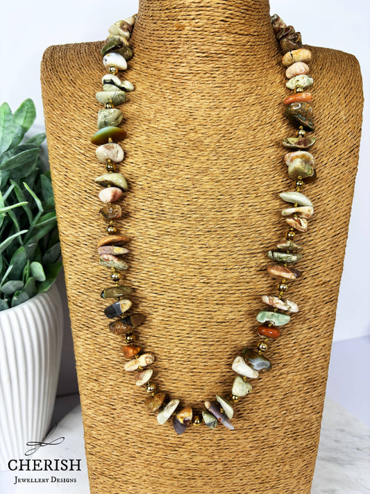 Golden Forest chip Necklace