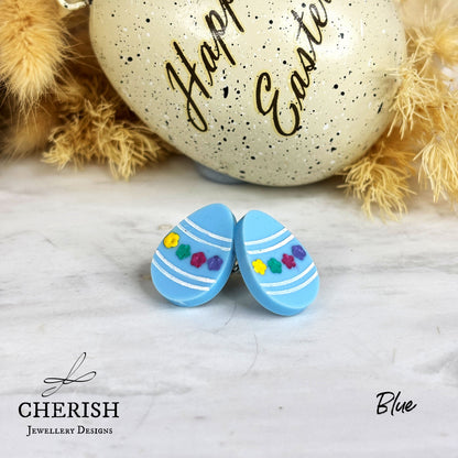 Hand Painted Easter Egg Studs