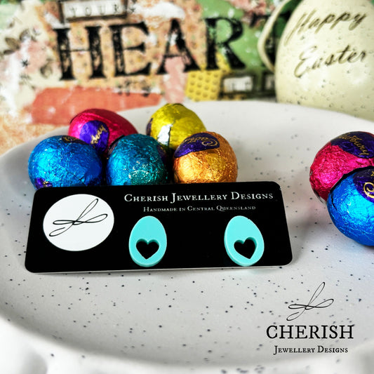 Heart Easter Egg Stud Earrings