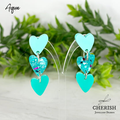 Triple your love Earrings large