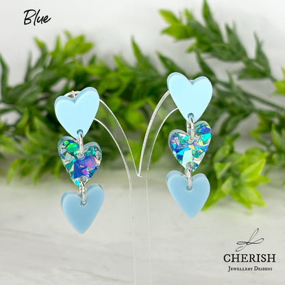 Triple your love Earrings large