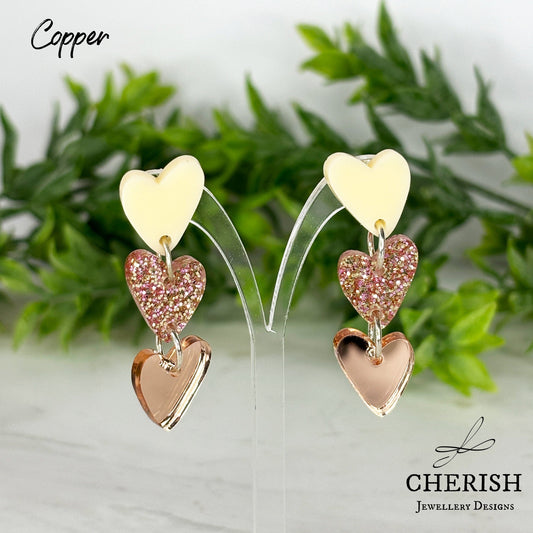 Triple your love Earrings large