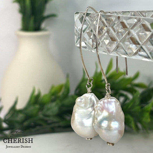 Isabella Baroque Pearl Marquise Earrings