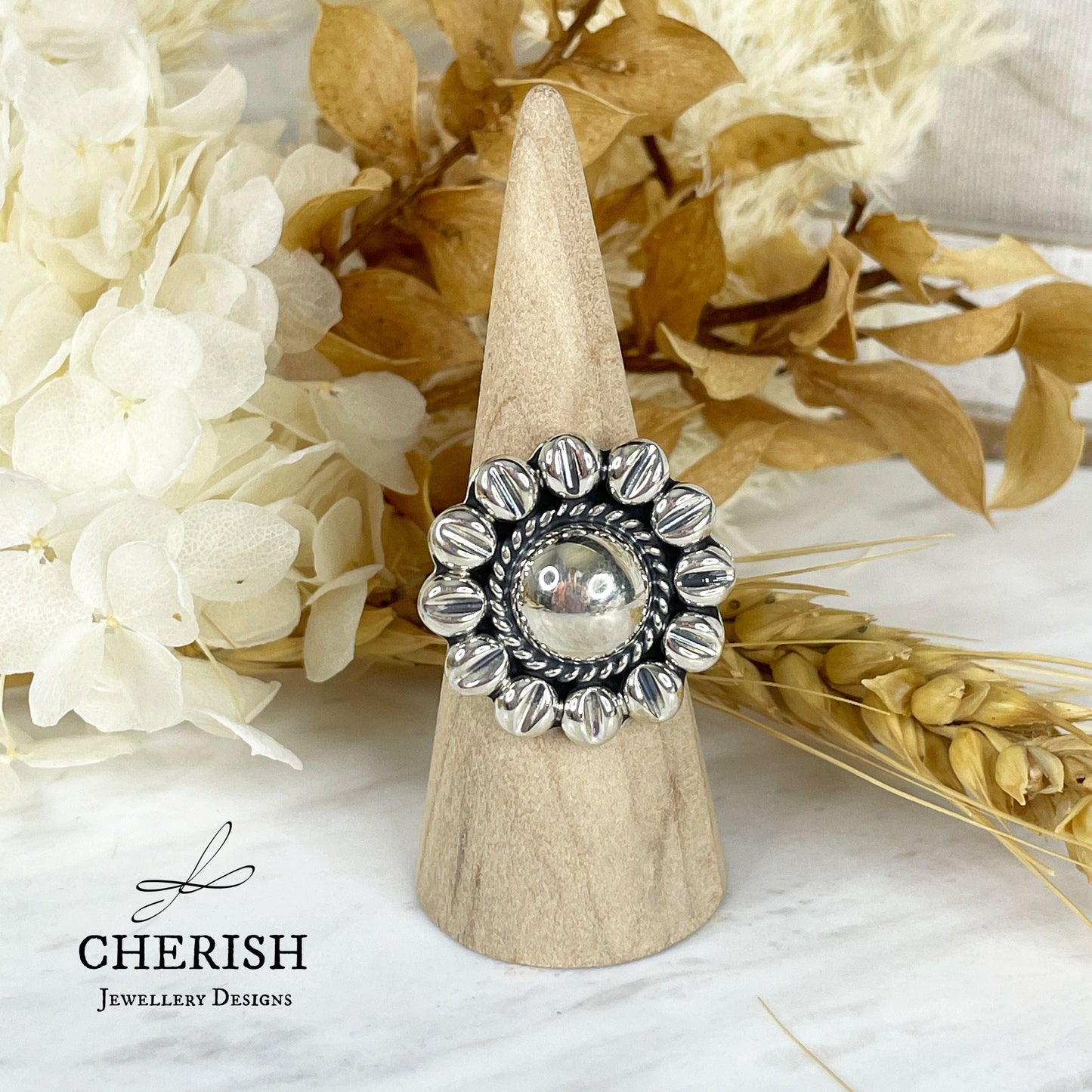 Large Sunflower Ring