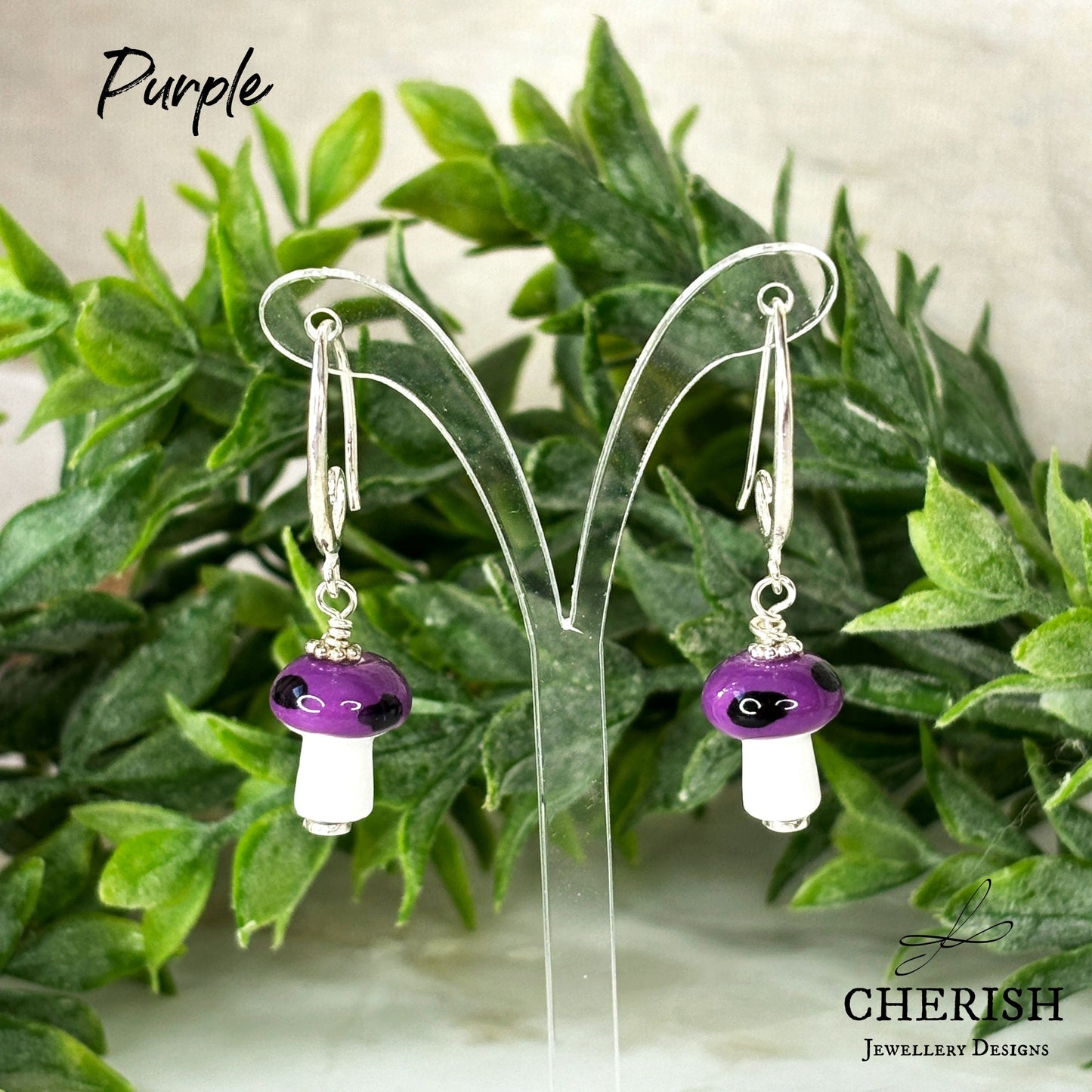 Mini Mushroom Earrings