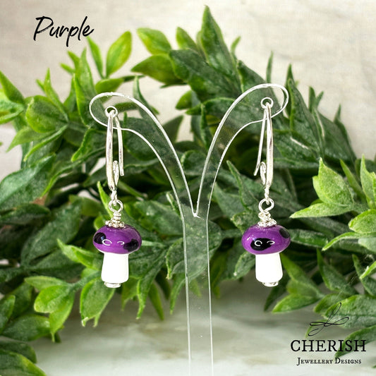 Mini Mushroom Earrings