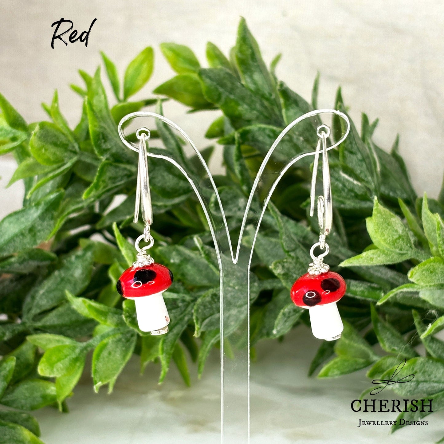 Mini Mushroom Earrings