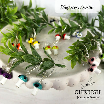 Mini Mushroom Earrings
