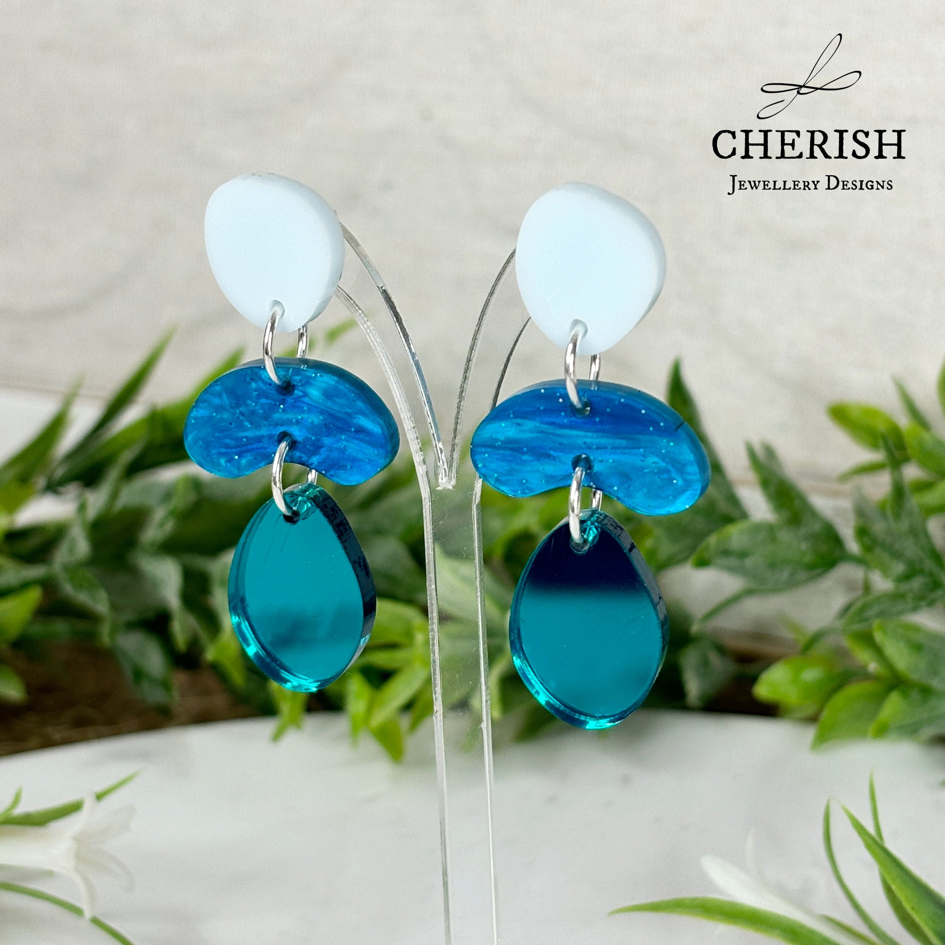 Organic pebble earrings