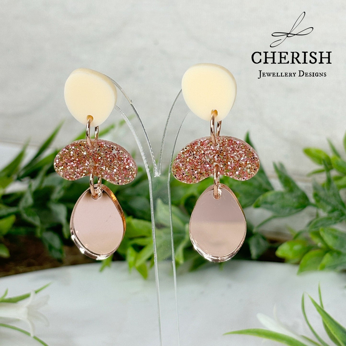 Organic pebble earrings