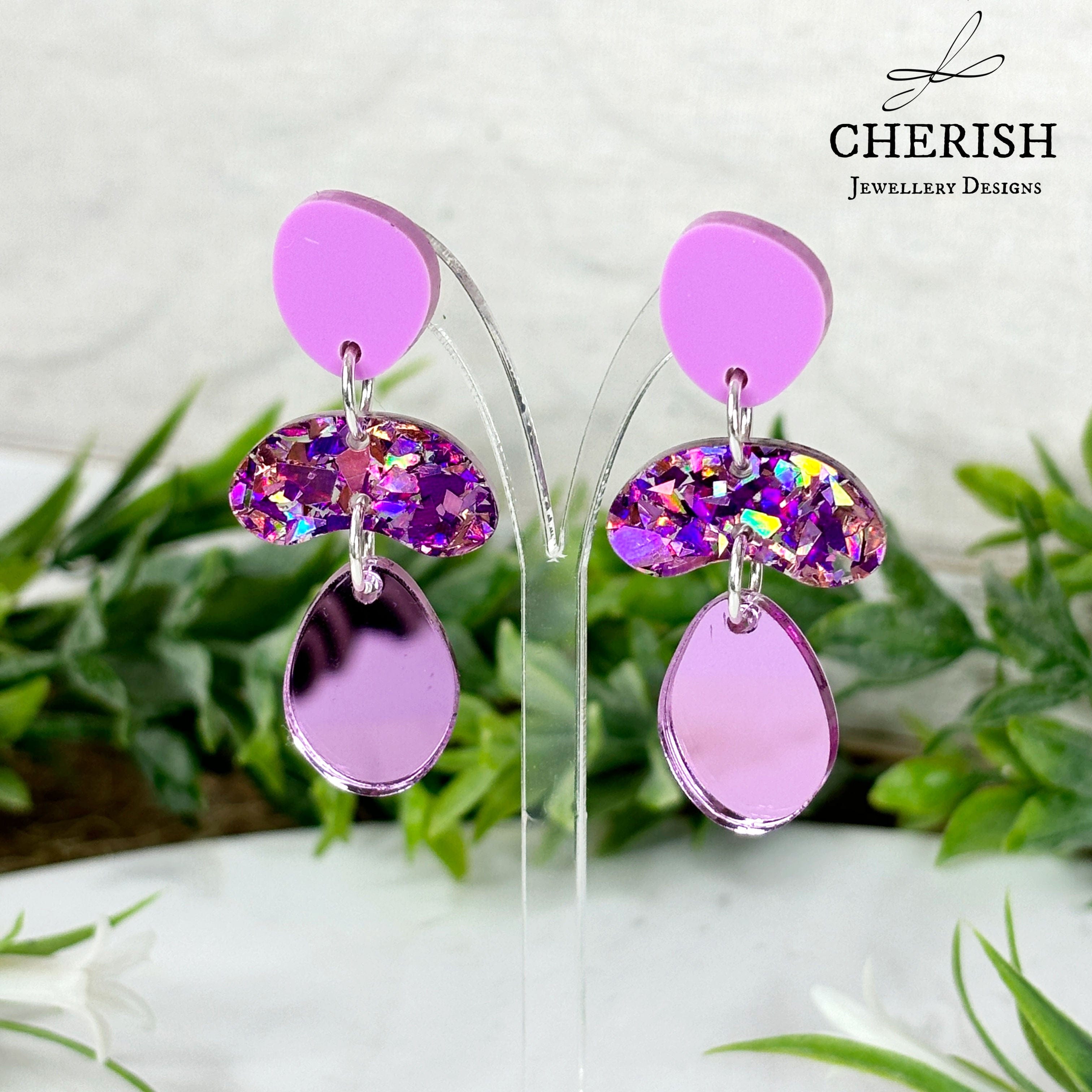 Organic pebble earrings