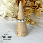 Hammered Sterling Silver Wonky Band Ring